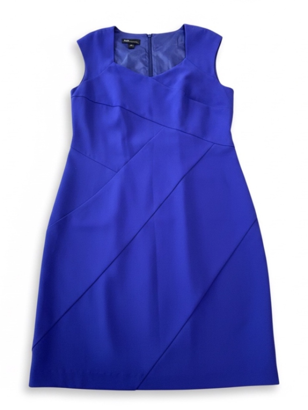 AGB Cobalt Blue Asymmetrical Sheath Dress Size 8